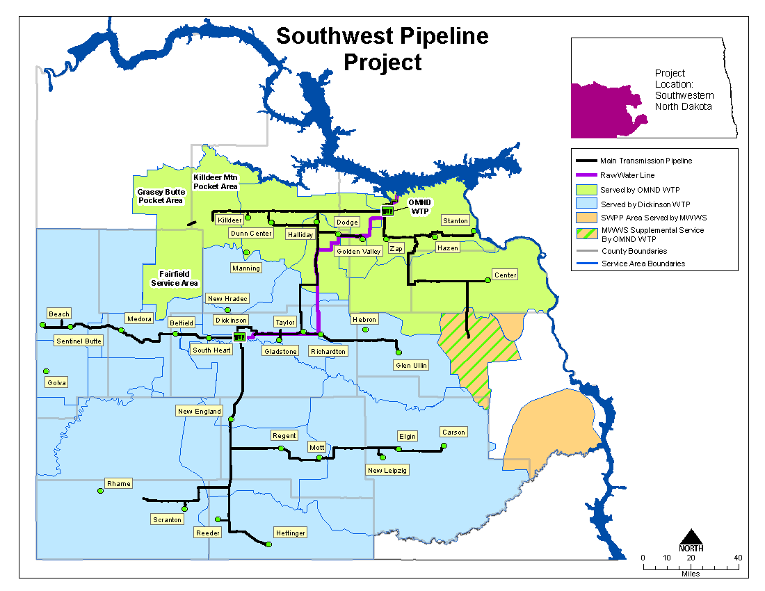 Southwest Pipeline Project Map